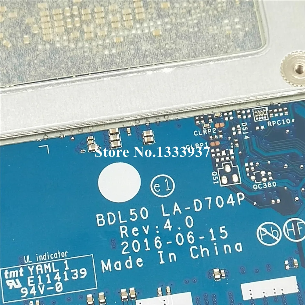 Для hp 15-AY 250 G5 250-G5 Материнская плата ноутбука I7-6500U SR2EZ BDL50 LA-D704P материнская плата 858868-601 860173-601