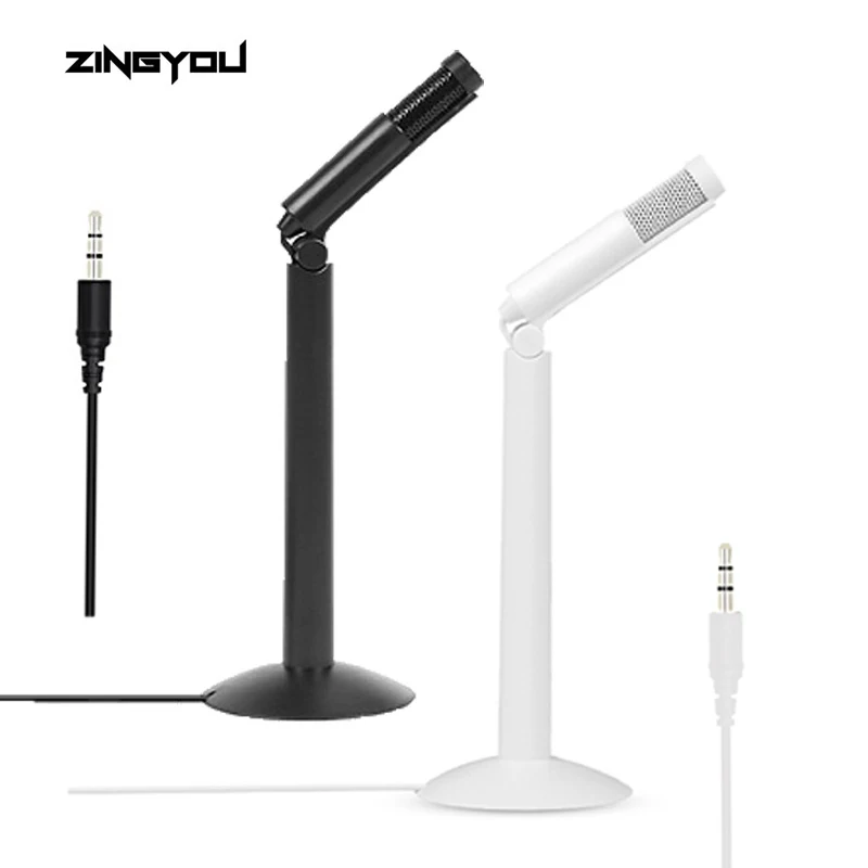 

Professional Condenser Microphone For Computer PC With Stand For Mobile Phone Android IOS 3.5mm Wired Microfone Karaoke Mic