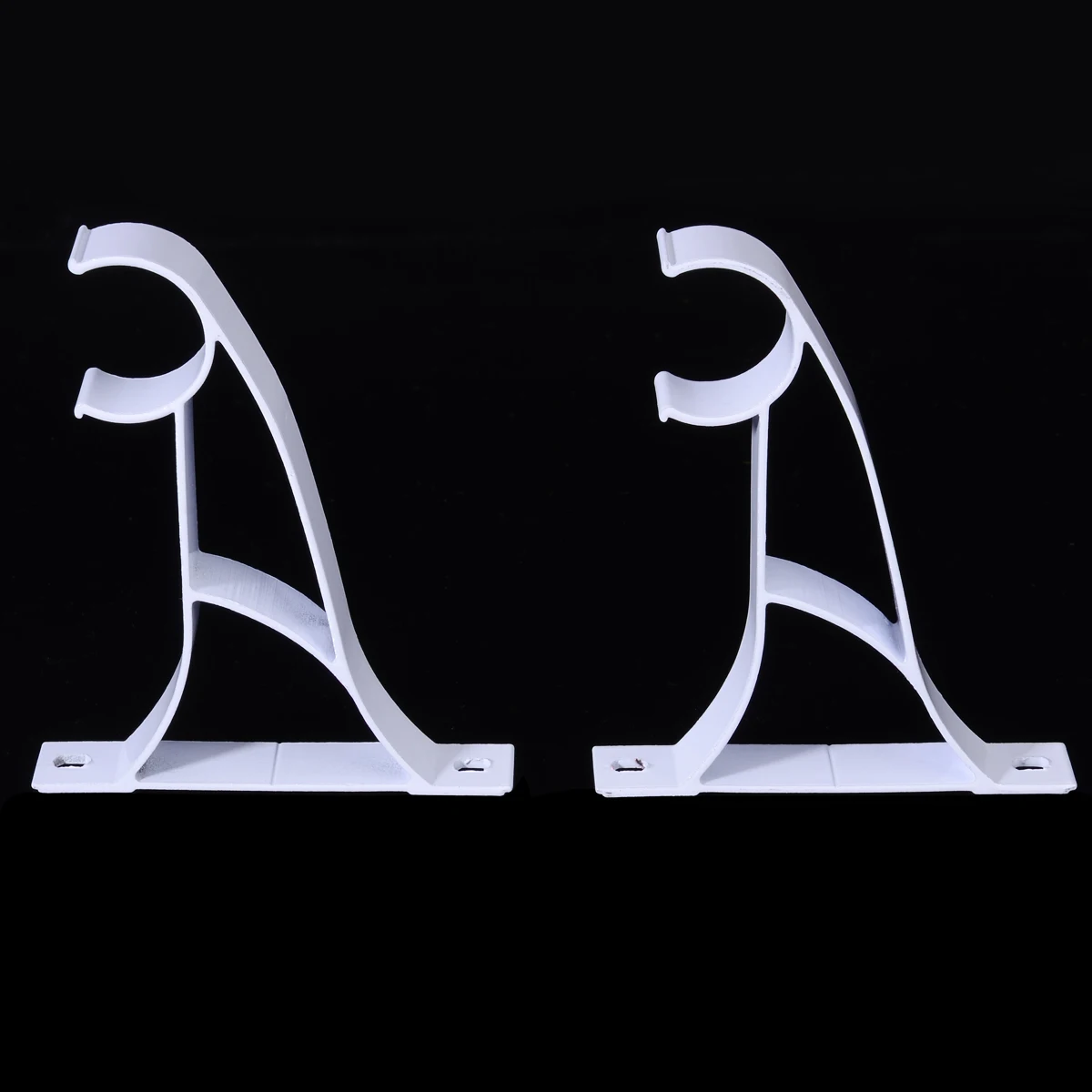 1Pair Curtain Rod Bracket Hang Curtain Rod Holders Tap Right Into Window Frame Curtain Rod Bracket without Drilling Fixtures