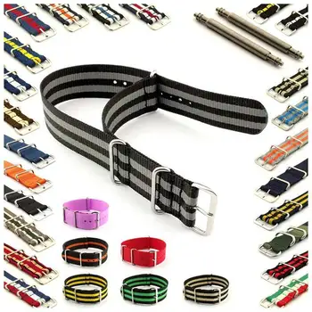 

Nato Nylon Military Watch Strap Band Heavy Duty 18 20 22 MM