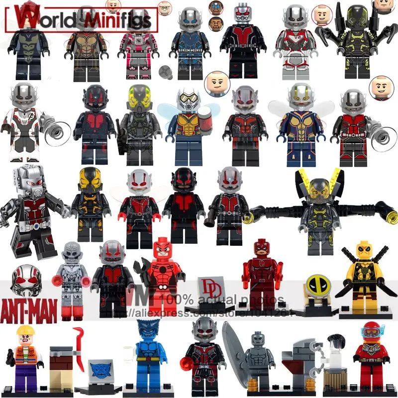 

Single Ant-Man Marvel Super Hero Ant Man Wasp Yellow Jacket Building Block Models Bricks Kits Toys