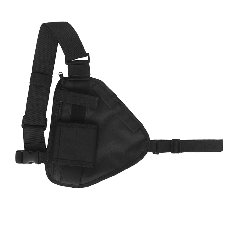 Боевой разгрузочный жилет уличная функциональная Мужская нагрудная сумка через плечо регулируемые противоугонные сумки холщовые поясные пакеты - Цвет: Black Chest Bags