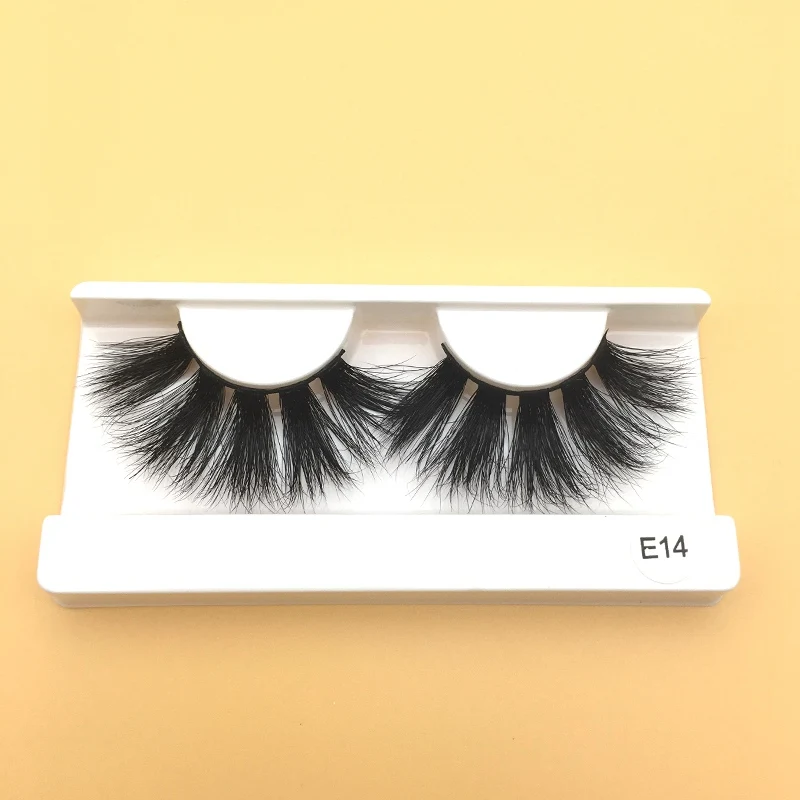 E14 white tray Накладные ресницы Mikiwi, искусственные норковые ресницы, натуральные накладные ресницы, длина 25 мм, макияж, 3D норковые ресницы - Цвет: E14 white tray