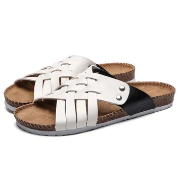 

homme Men's flip flops outside black fashion Leisure man shoes Casual Sandals Flat With sandalias de verano para hombre