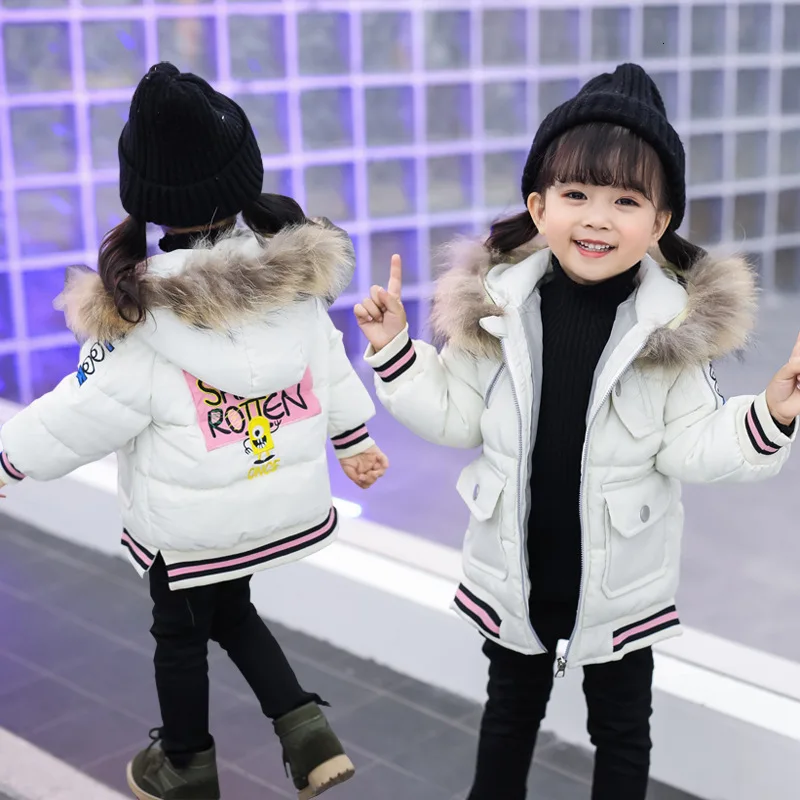 

2019 New HOT 0-6 Years Baby Girl Cotton Jacket Children Thickening Coat With Fur Hooded Warm Cotton-padded Kids Clothes