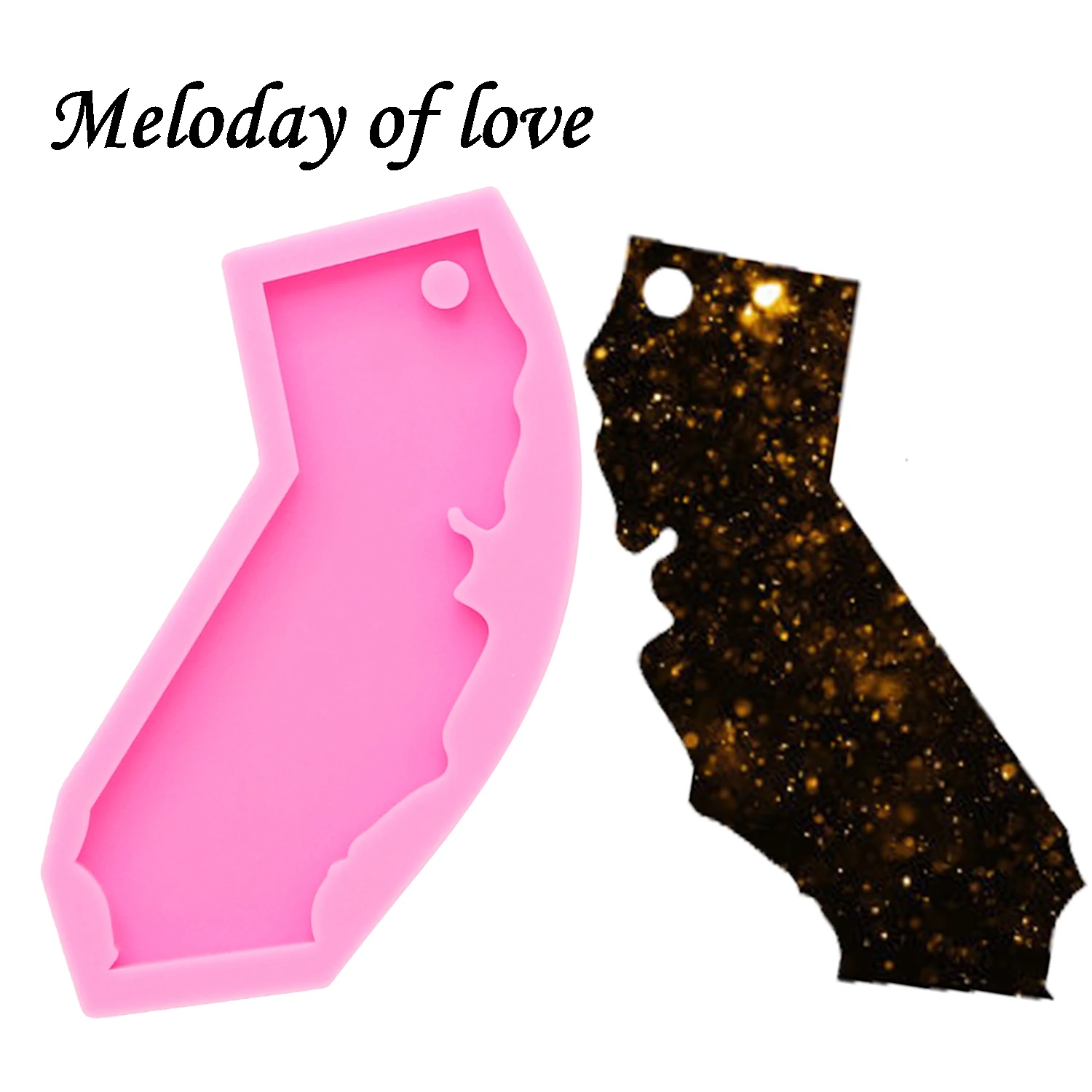 Блестящие формочки для ключей California tate брелоков DIY эпоксидная модель полимерный