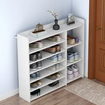 

Shoe shelf simple household doorway multi-layer economical wooden shelf dormitory space-saving dust-proof shoe cabinet storage