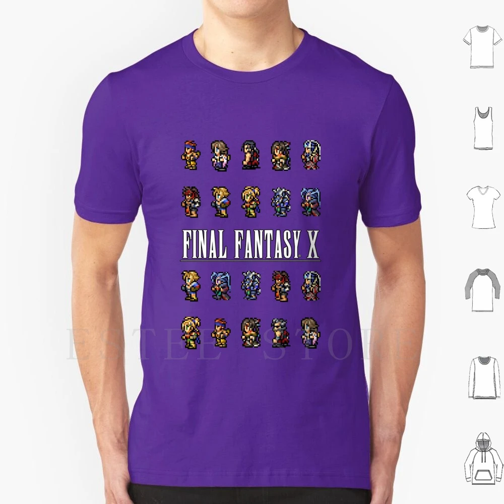 desirable sponge Pogo stick jump Final Fantasy X 10 Sprites Pixel Art T Shirt Cotton Men Diy Print Pixel  Pixelart Pixel Art Sprite Sprites Final Fantasy|T-Shirts| - AliExpress
