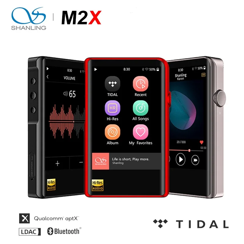Shanling M2X двойной Bluetooth MP3 плеер 32 бит/384 кГц AptX DLAN DAC Hi Res аудио сбалансированный DSD256