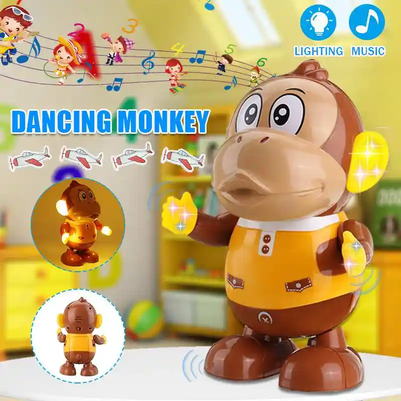 Robot Electrique Singe Jouets Amusant Danse De Rue Electrique Jouet Musical Lumiere Led Musique Mignon Robot Bebe Jouet Pour Enfants Cadeaux Aliexpress