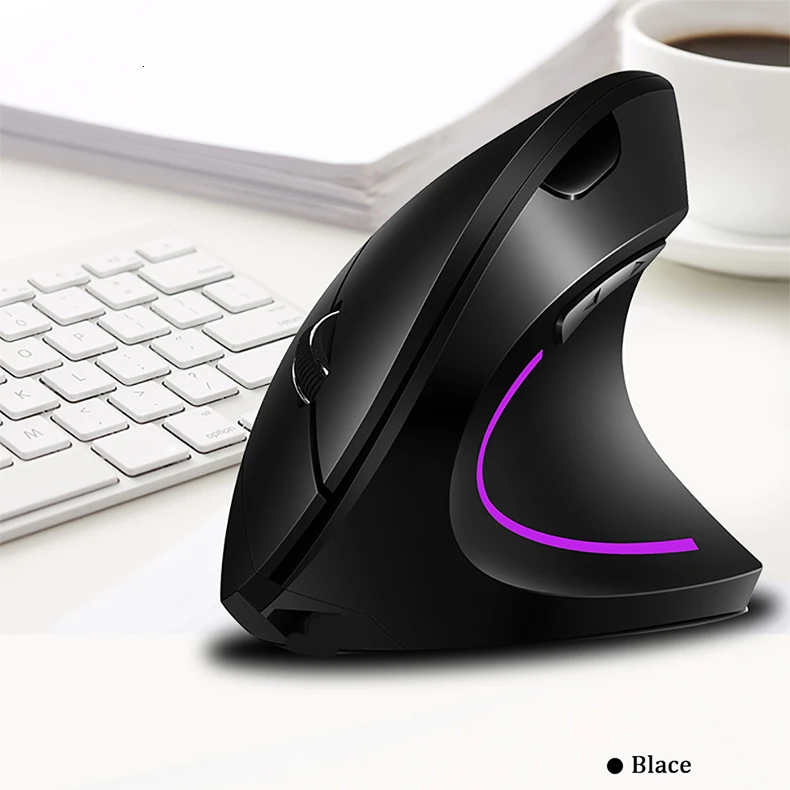 CHUYI беспроводная эргономичная Вертикальная мышь 1600 dpi Оптическая USB компьютерная игровая мышь для ноутбука мышь с ковриком для мыши для геймера ПК