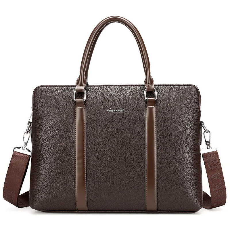 

New Style Men's Bag Fashion Business Large Capacity Waterproof Hand Computer Bag Shoulder Bag Oblique Briefcase