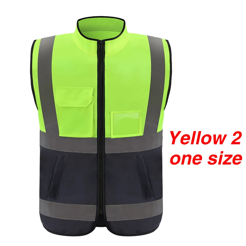 Yellow style 2 Светоотражающие защитные жилеты высокая видимость спецодежда для бега, велоспорта, спорта, отдыха на открытом воздухе, одежда для езды на мотоцикле, дорожном движении, рабочая одежда - Цвет: Yellow style 2