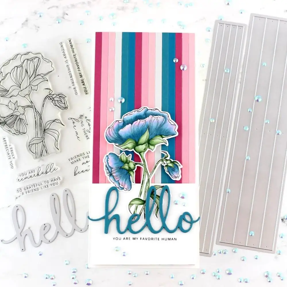AliliArts Metal Cutting Dies slim stripes diy Scrapbooking Photo Album Decorative Embossing PaperCard Crafts Die 2020
