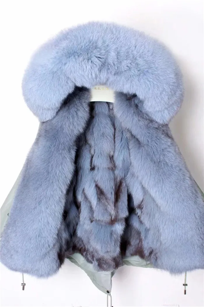 Chaquetas Mujer Женская парка из натурального Лисьего меха, зимняя меховая подкладка из натурального Лисьего меха, пальто для женщин