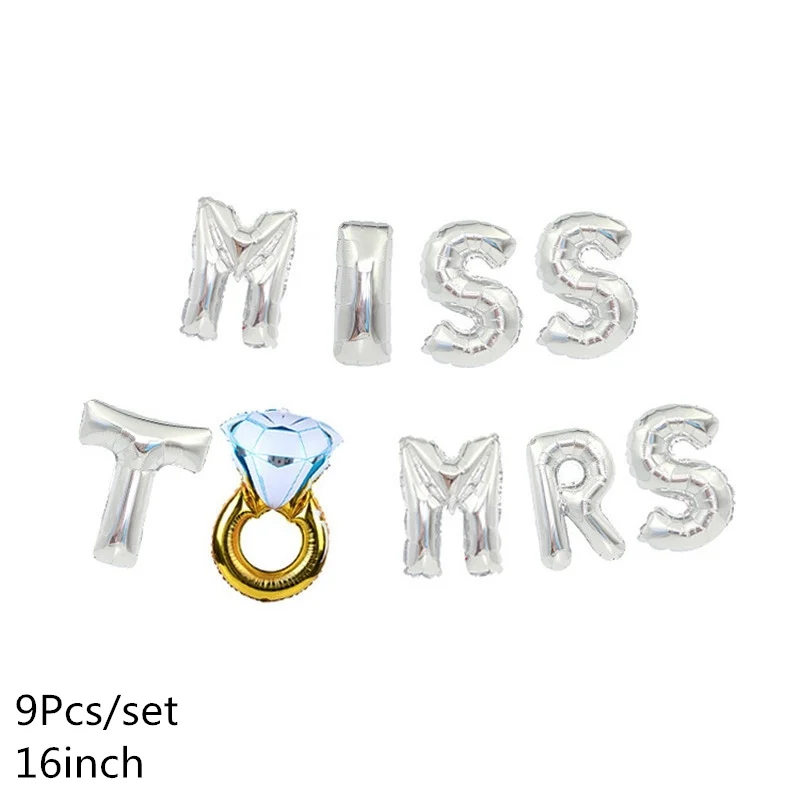 R06-miss to mrs Свадебное украшение невесты, чтобы быть фото стенд реквизит Mr Mrs только что замужние фотосессии Детские Свадебные девичник холостяцкие вечерние украшения - Цвет: R06-miss to mrs