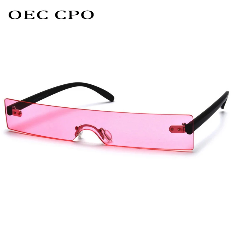 OEC CPO 2019 новые цветные женские солнцезащитные очки без оправы уникальные