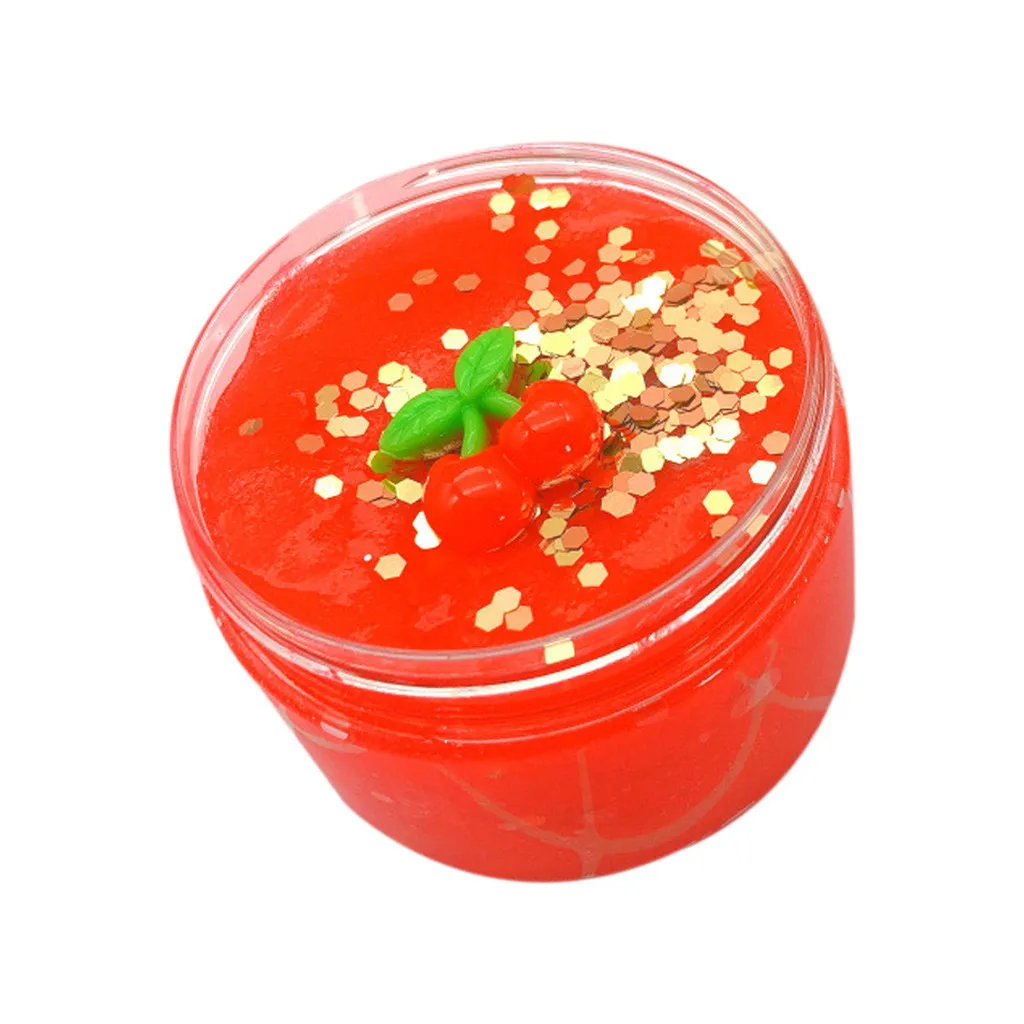 Simulation Fruits Pineapple Color Cloud Slime anti Stress Kids Clay Toys Interesting Novelty slime toy for kids #B