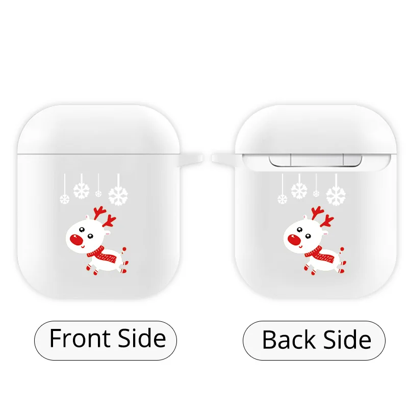 EJTWHI006 Bluetooth беспроводная коробка для наушников для Apple Airpods 1 2 рождественские стили зарядных наушников коробка специальные подарочные наушники чехлы - Цвет: EJTWHI006