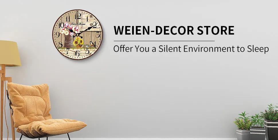 Kitchen Clocks Shabby Retro Non-Ticking Silent Quiet Wall Clocks Shop Cafee Bar Wall Watch Cappuccino Cafee Antique Wall Watch