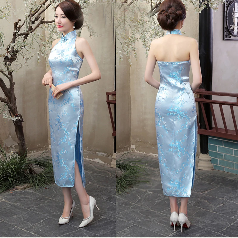 Китайское платье длинное cheongsam сексуальное черное красное cheongsam элегантное вечернее платье женское китайское свадебное платье с открытой спиной cheongsam Размер S-3XL