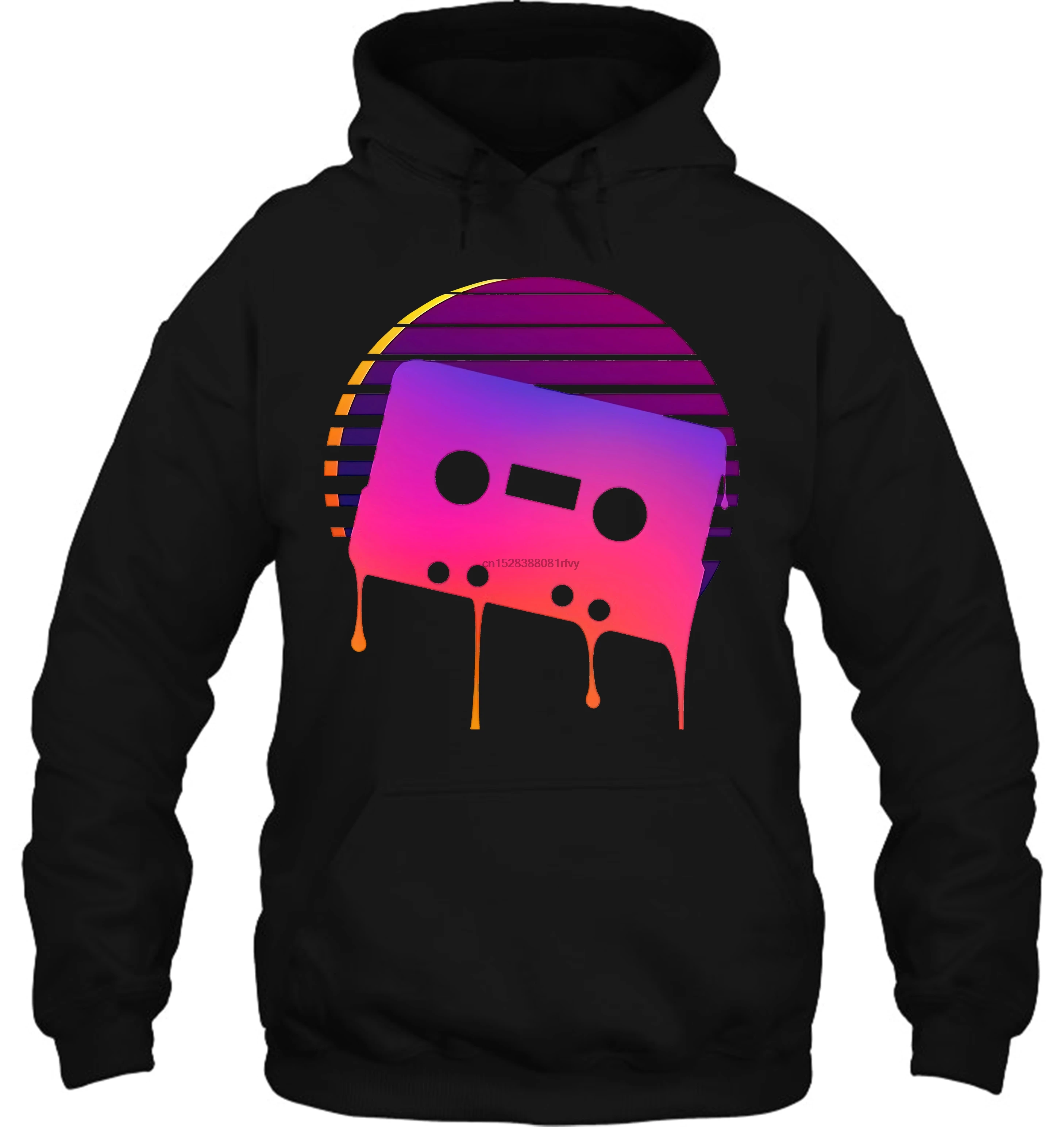 Мужская толстовка с капюшоном капающая Кассетная лента Outrun Ретро Классическая унисекс женская уличная одежда