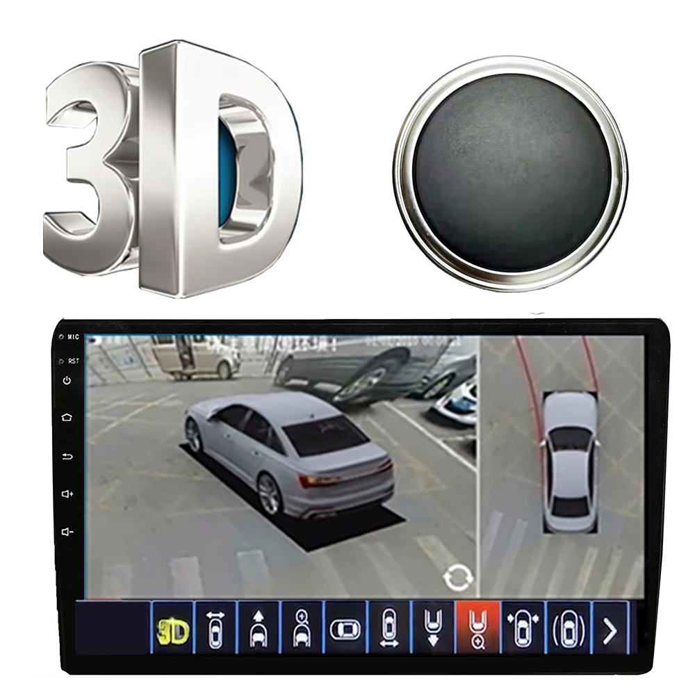 2020 New Bird View 360 Degree Multi-angle Rear View Camera 1080P 3D HD Night Vision Front View Camera Surround View Car DVR