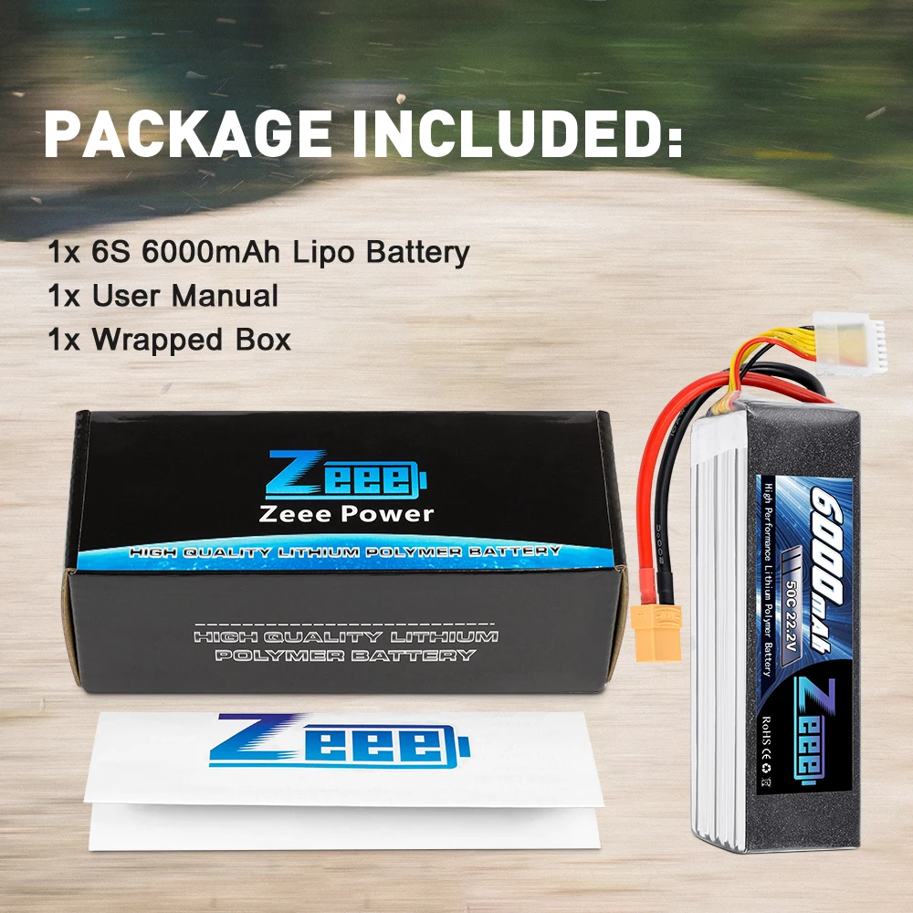 Zeee Lipo аккумулятор 6000mAh 6S 22,2 V 50C XT90 RC Lipo аккумулятор с разъемом XT60 EC5 для гоночного дрона FPV Вертолет Автомобиль Лодка Грузовик