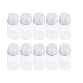 

20pcs 10ml Glass Storage Bottles Aluminum Cap Wish Jars Mini Glass Bottles Transparent Bottles