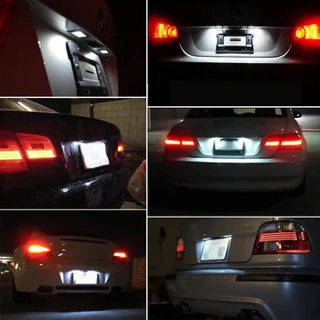 

For BMW 1/ 3 / 5 / X Series License plate light Exterior Set White LED