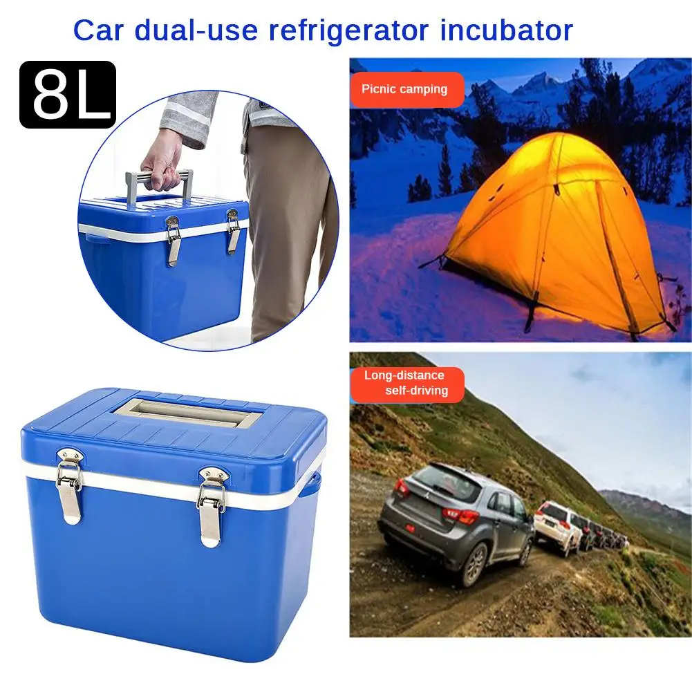 

8L Car Refrigerator Mini Fridge Freezer Home Refrigerated Incubator Ice Bucket Cold Box Car Insulation Box Outdoor Cooler Box