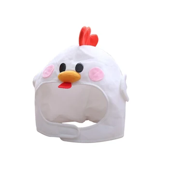 

Chicken Hat Toy Cosplay Props Accessories Plush Head Fancy Taiyaki Cosplay Cap Photo Props