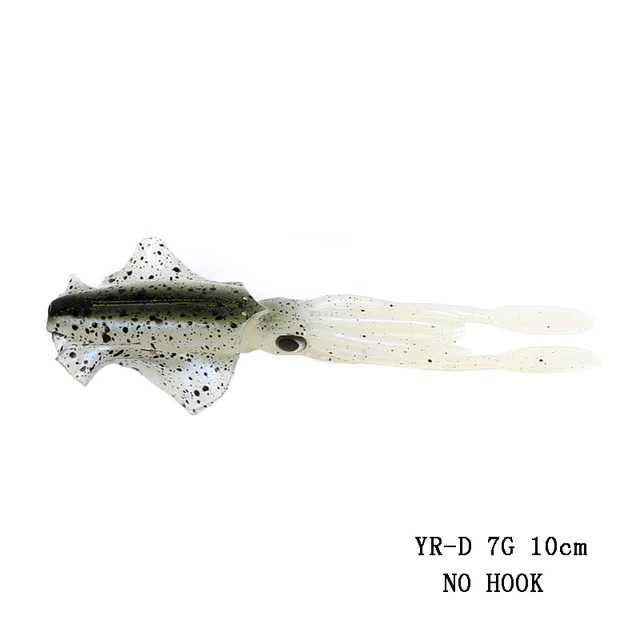 ORJD Trolling Lure Soft Squid Lure 7g 15g 20g 60g Luminous UV Squid Jig For Sea Fishing Boat Fishing Wobbler Bait For Snapper 1 PIECE 7G 10CM