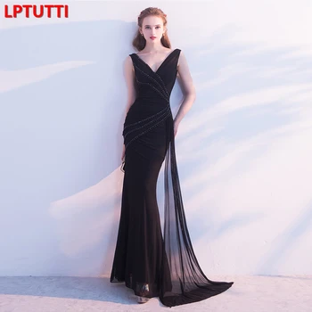 

LPTUTTI Crystal New For Women Elegant Date Ceremony Party Prom Gown Formal Gala Luxury Long Evening Dresses