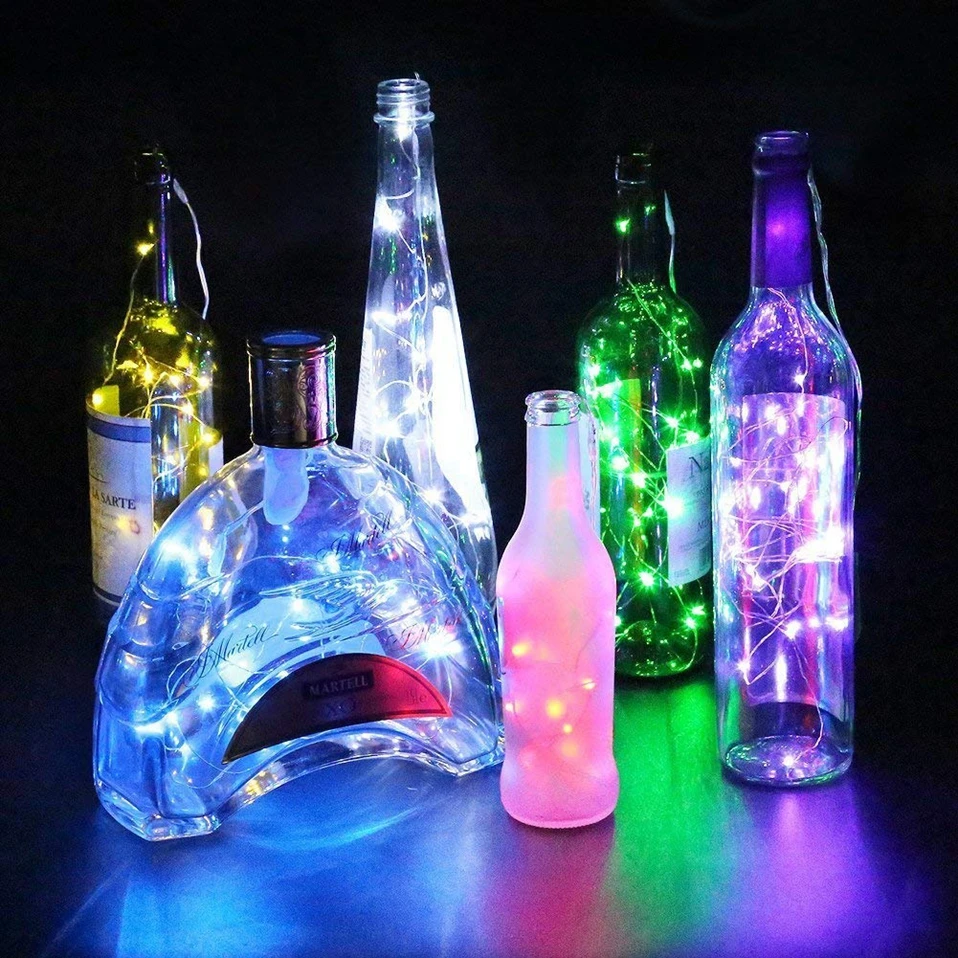 

Cork Shaped Wine Bottle Lights 1m/2m DIY LED String Light with Bottle Stopper Decoration for Halloween Christmas Holiday Party