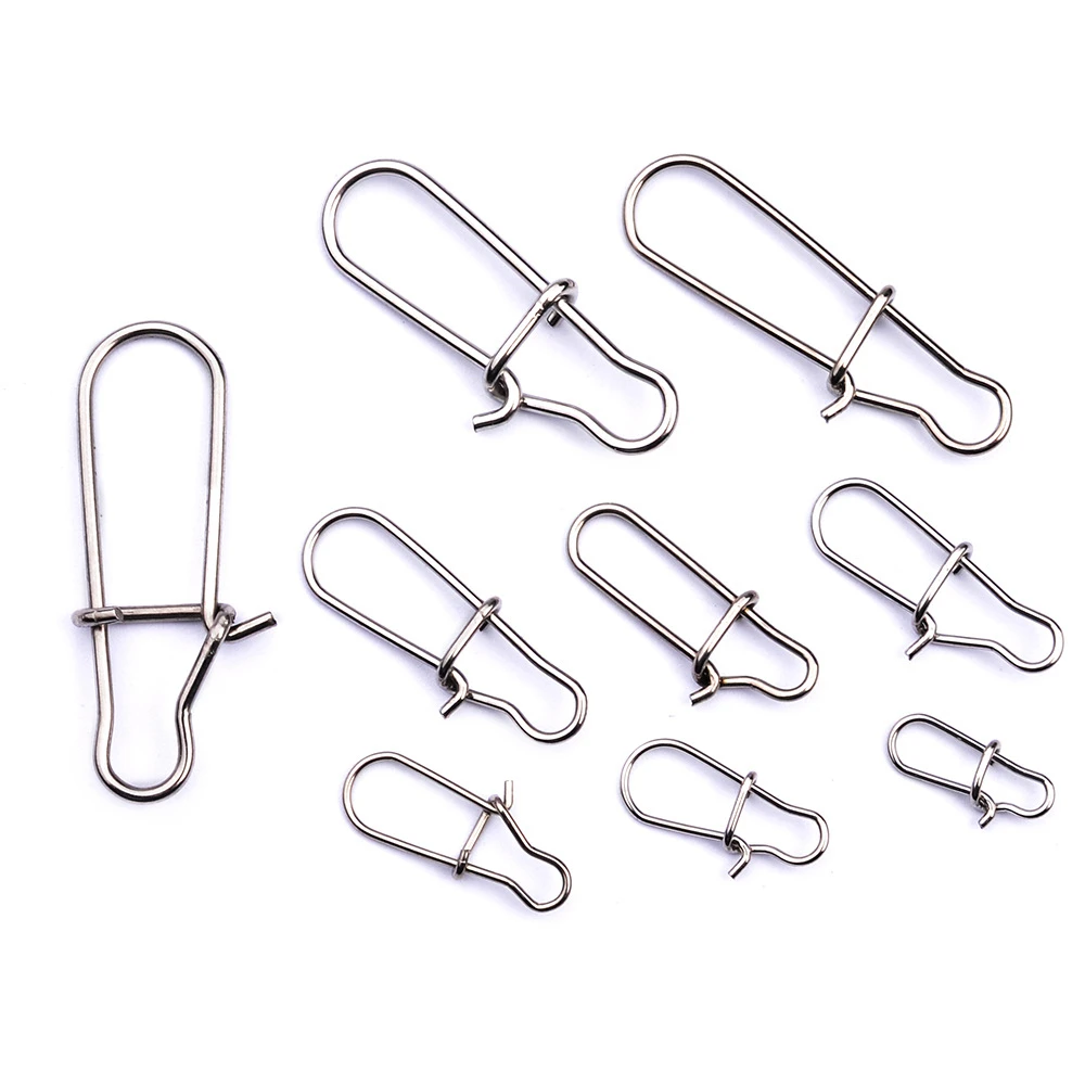 50 émerillons pêche à clip rapide connecteur leurres haute qualité accessoires pêche