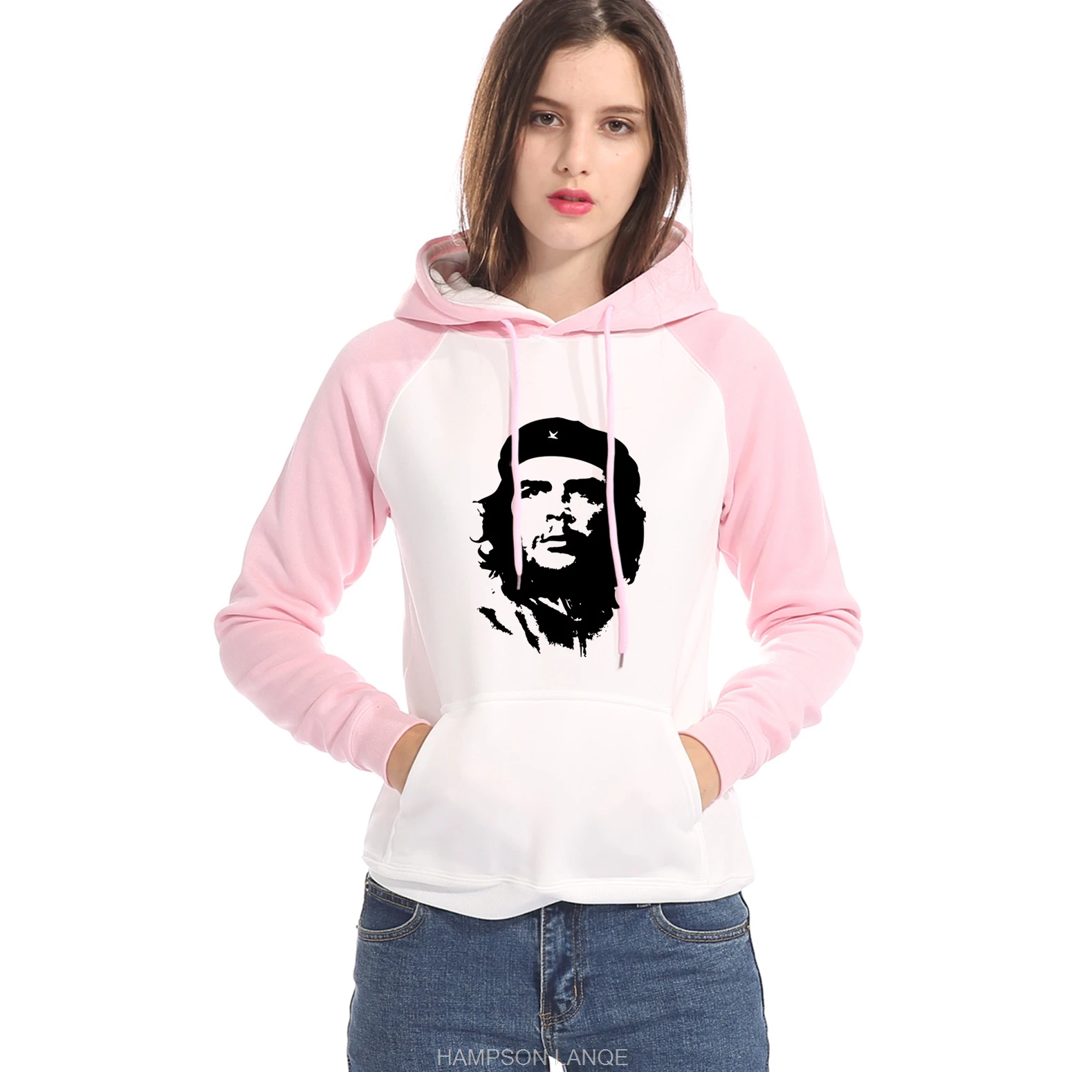 Che Guevara, зимние женские толстовки с капюшоном, повседневная верхняя одежда, спортивный костюм, зимний хлопковый теплый модный реглан, толстовки, пуловер для женщин