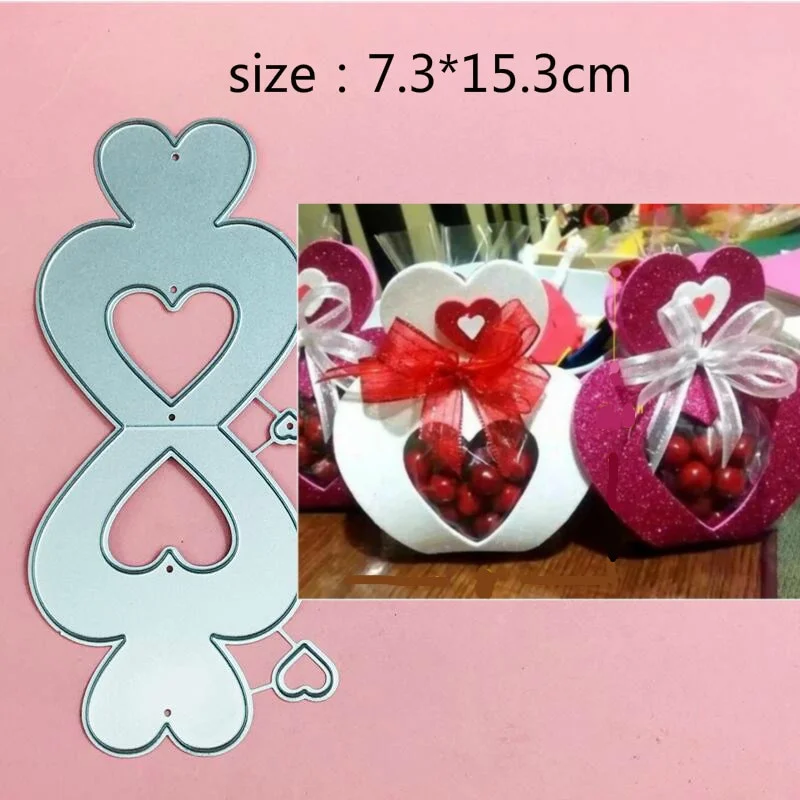 

Crazyclown Love Sweet Candy Box Metal Cut Dies Stencils for Scrapbooking Photo Album Decorative Embossing DIY Paper Cards