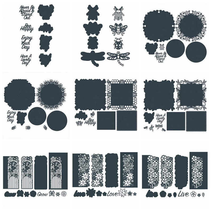 

Christmas Letter Frame insect Xmas Metal Cutting Dies Stencil For Scrapbooking Album Photo Paper Cards Crafts New 2019 Die