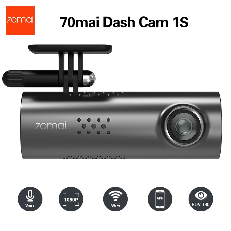 

70mai 1S Dash Cam Car DVR Camera Cam Smart Voice Control WIFI Wireless Connect 1080P HD 130 Degree FOV Parking Monitoring