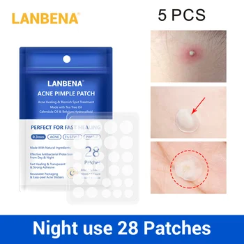 

LANBENA Acne Pimple Patch Night Use Invisible Acne Stickers Blemish Treatment Acne Master Face Mask Skin Care Beauty Tool 5PCS