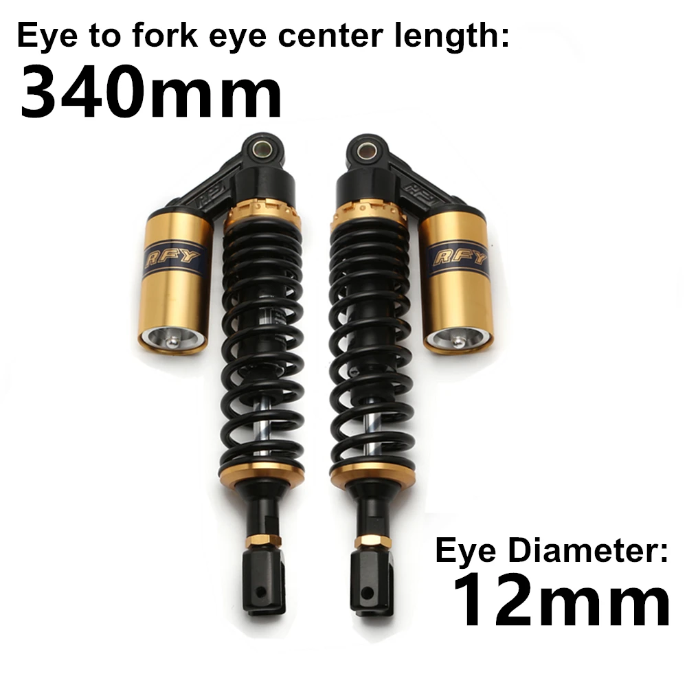 Universal 13.5" 340mm U type Head Motorcycle Air Shock Absorber Rear