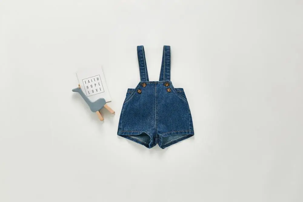 Autumn Newborn Denim overalls Baby Girls Boys Jumpsuit Overall Toddler Girl Cowboy Clothes Infant Baby Girls Boys Romper Bamboo fiber children's clothes Baby Rompers