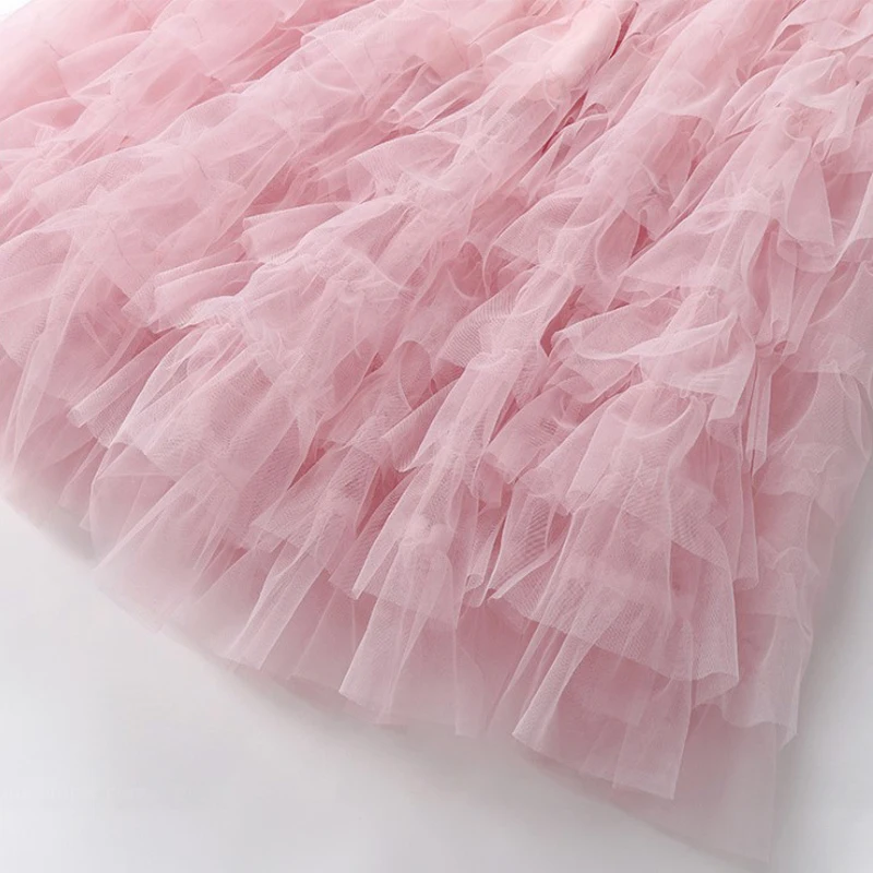 Роскошное дизайнерское платье для подиума, летнее женское розовое Сетчатое Тюлевое платье, длинное многослойное платье с оборками, платье принцессы для выпускного вечера Vestidos