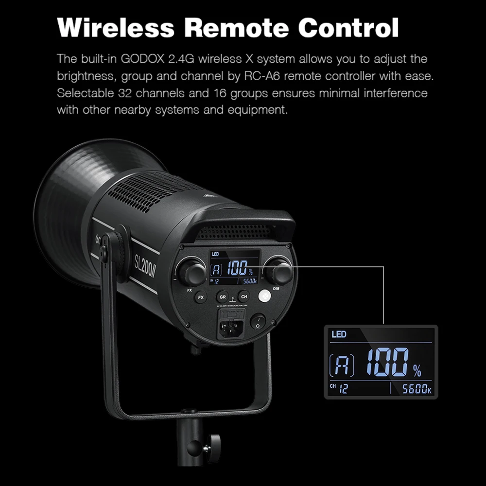 Godox SL200II SL-200W ii ledビデオライト200ワットbowensマウント昼 