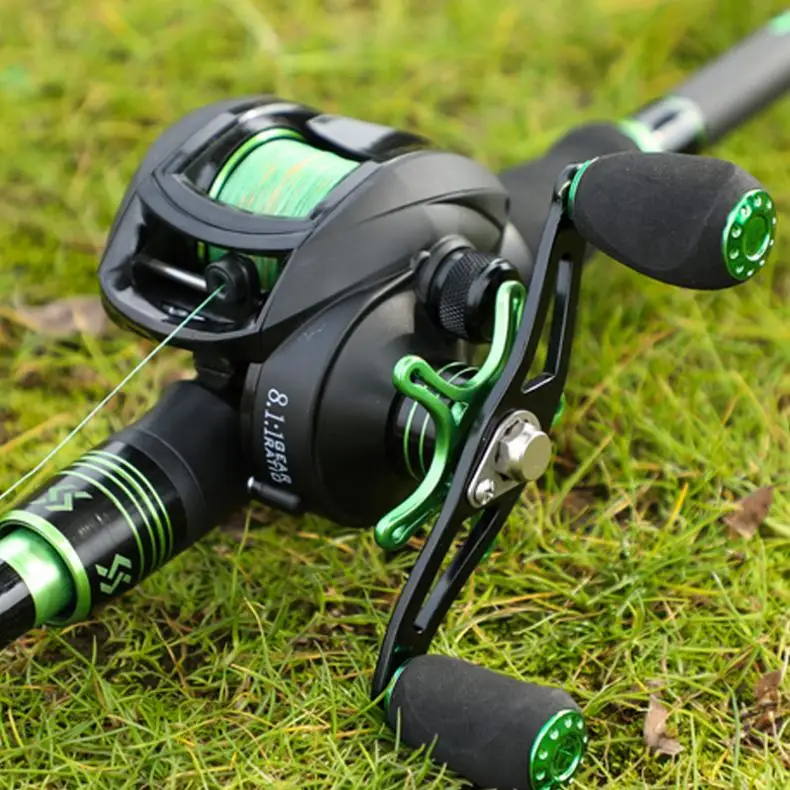 Катушка для baitcasing 8,1: 1 12+ 1BB катушка для ловли басов 8 кг/18 фунтов Макс. Тянущаяся Левая Правая рука Рыболовные катушки усиленный нейлоновый корпус