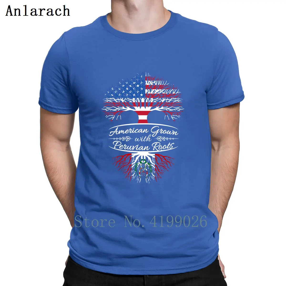 Royalblue Американская футболка с перуанскими корнями, одноцветная хлопковая простая футболка с принтом, отличная футболка для мужчин, крутой Топ в стиле хип-хоп, отличный - Цвет: Royalblue