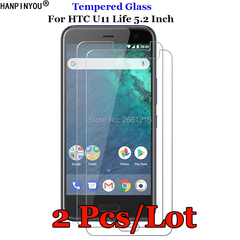 2 Pcs/Lot For HTC U11 Life Tempered Glass 9H 2.5D Premium Screen Protector Film 5.2&quot | Мобильные телефоны и