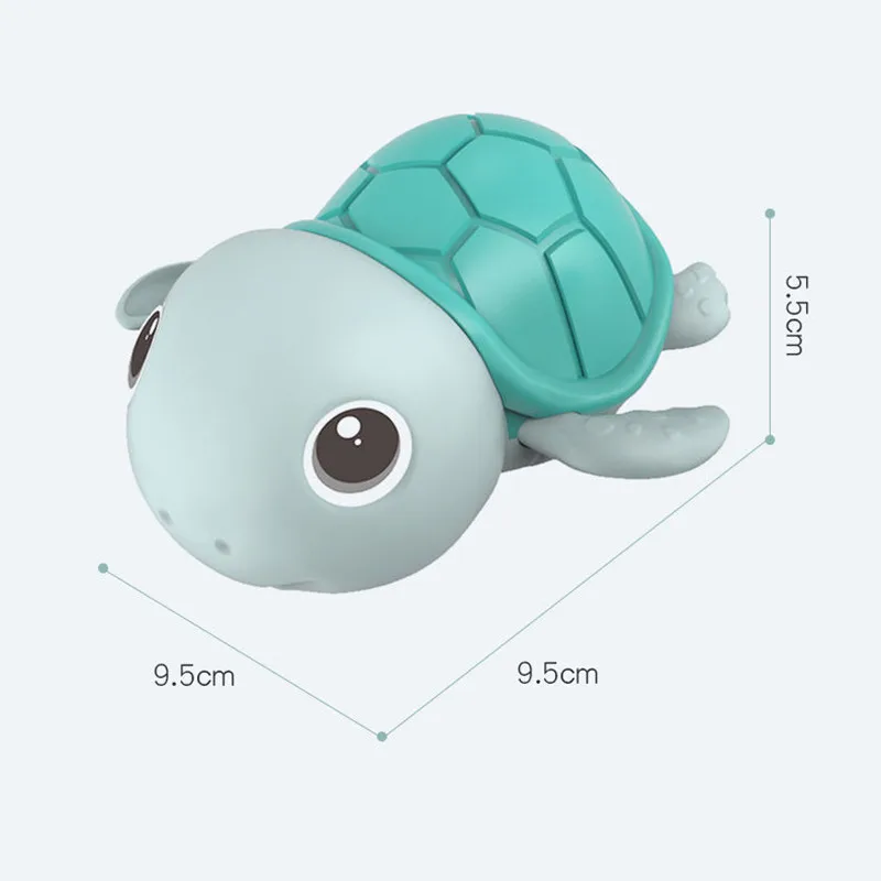 Baby Bath Toys Animal Cute Cartoon Tortoise Toddler Water Toys Wind-Up Swim Turtle Bathroom Baby Clockwork Animal Toy 6