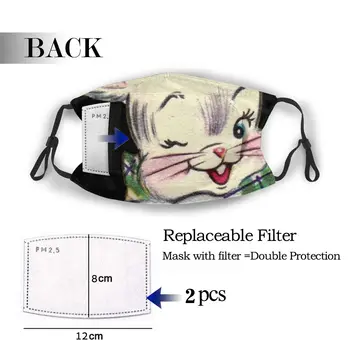 

protective mask with filter Cute Rabbit anti dust PM2.5 reuse adult teen child girl